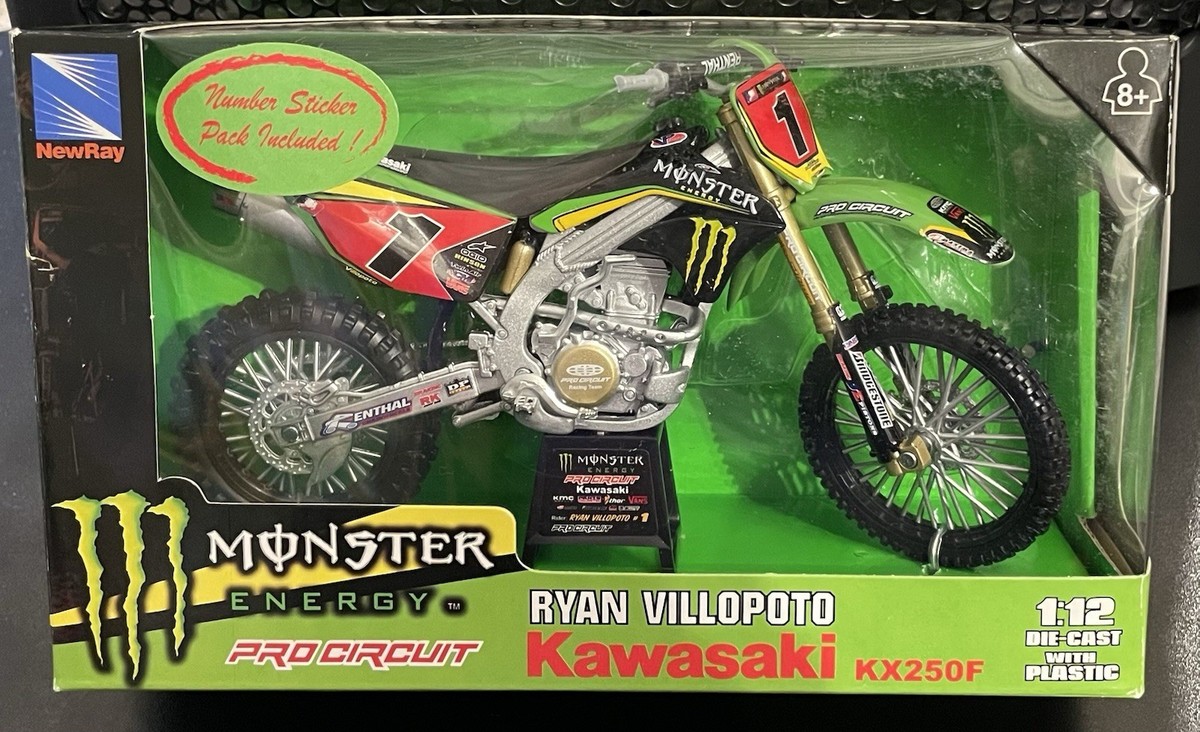 👀Ryan Villopoto 2008 1:12 RARE DIECAST. Monster Energy Kawasaki