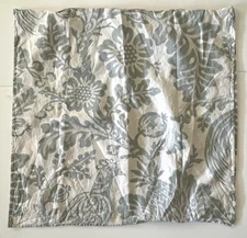 Pottery Barn Arista Palampore EURO Pillow Sham Blue Gray Bird Quail Partridge