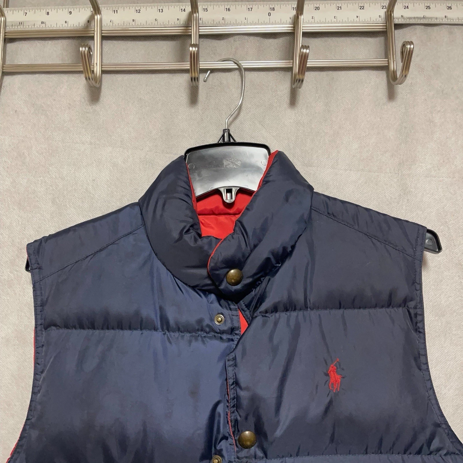 Polo Ralph Lauren Vest Men S Puffer Reversible Feather Down Insulated Pony Snaps