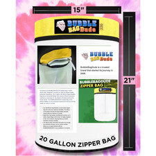 BubbleBagDude Bubble Bag 2 Gallon 220 Micron Zipper Extraction Bag Herbal Filter
