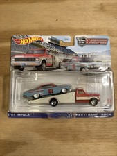 Hot Wheels 61 Impala & 72 Chevy Ramp Truck Team Transport Car Culture G-6
