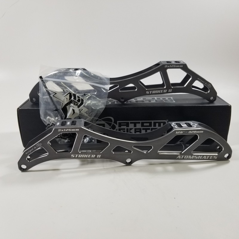 Atom Skates Striker Mark II Inline Skate Frames 3 x 125mm 12.6 165/195 Mount