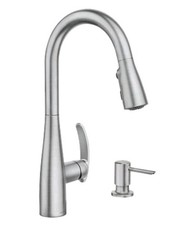 New Moen Reyes 87932SRS Kitchen Faucet Spot Resist Stainless High Arc Pull Down