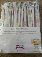 Laura Ashley Kids Esme Blackout Lined Rod Pocket Curtains 135x137cm