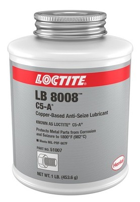 Loctite 51007 Copper Anti-Seize LB 8008 C5-A 1 lb Brush Top