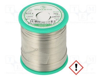 BROQUETAS ECO4-(SNAG3CU0.5)-FLUX-B2.1-0,8-MM-250G Zinn