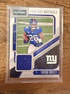 2021 Panini Playbook - Gameday Materials Saquon Barkley #GDM-SBA (MEM)