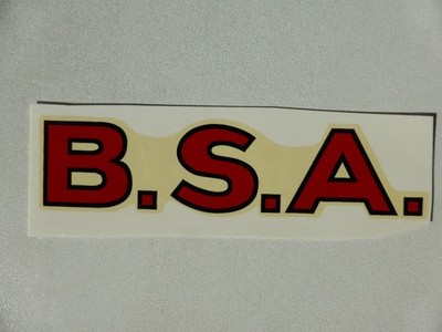 BSA Schriftzug Wasserabziehbild Abziehbild, 100x22 mm, rot,  60030B