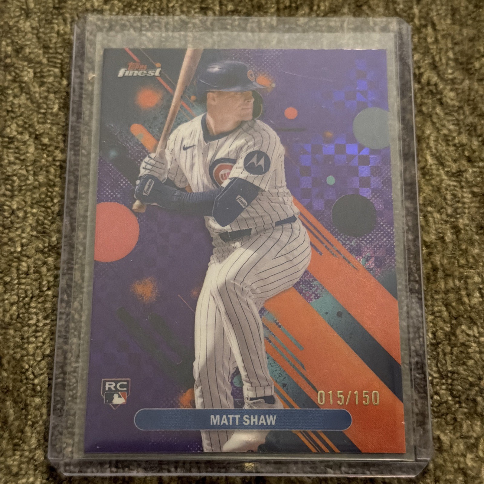 Matt Shaw 2025 Topps Finest #85 Purple X-Fractor Common Rookie RC /150