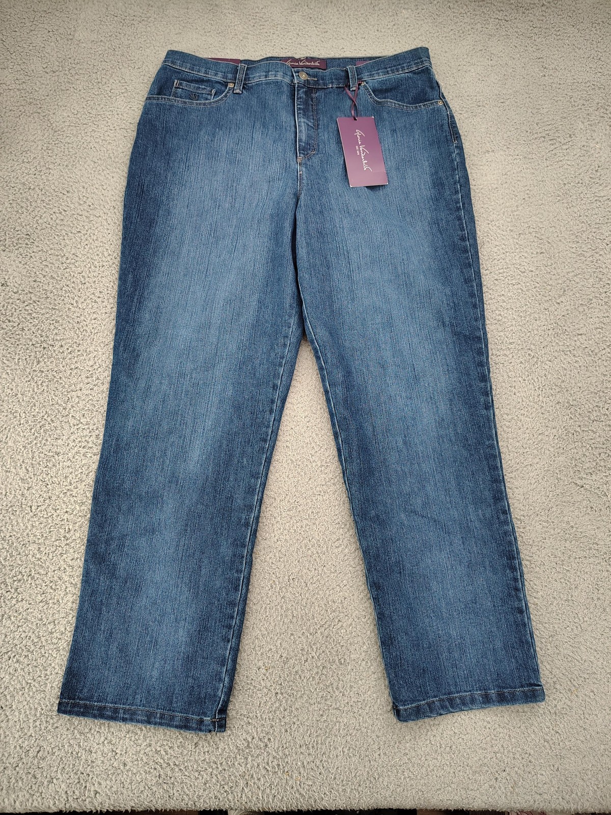 Womens 16 Short Blue Classic Tapered Stretch