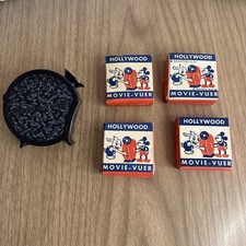Vintage Movie-Vuer Mickey Mouse Film Reels Lot 5 w/ Box  VUER Pre-TV 1930s