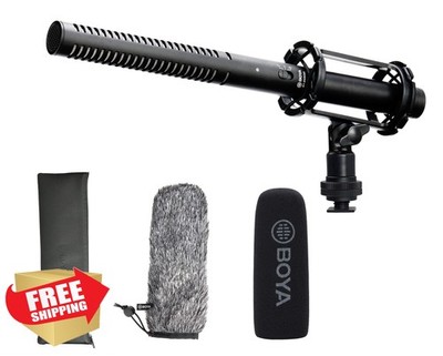 BOYA Shotgun Mic BY-BM6060 with Shockmount Windscreen