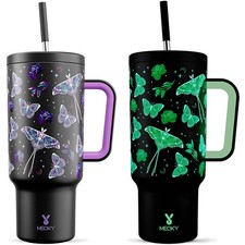 Elegant 40 oz Insulated Tumbler with Handle - Leak-Proof  Stylish Design