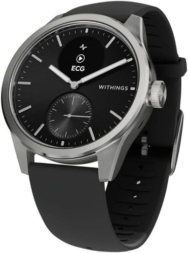 Withings ScanWatch 2 42MM Stainless Steel Black Hybrid Smartwatch Pro Very Good