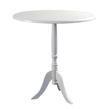 TAVOLINO TONDO BIANCO IN LEGNO 40 X H 63 CM CON BASE A TREPPIEDI