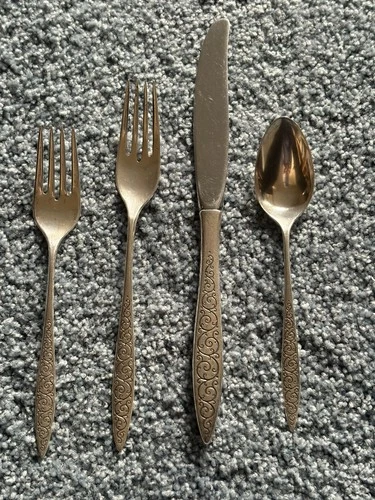 sterling silver flatware 4 piece place setting