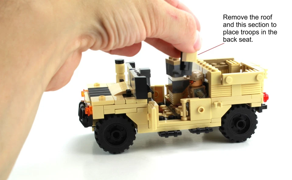 Army Tactical Gun Truck minifigure custom military set made w/ real LEGO® bricks - Image 3 of 4