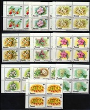 RWANDA 1981 FLOWERS FULL SET IN BLOCKS X4 MNH    A683