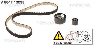 Zahnriemensatz TRISCAN 8647 10098 für OPEL CROSSLAND P17 P2QO CORSA P2JO MOKKA 1