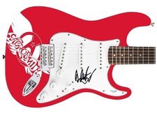 Aerosmith Brad Whitford Signed "Greatest Hits" Lp Cd Custom Graphics Guitar
