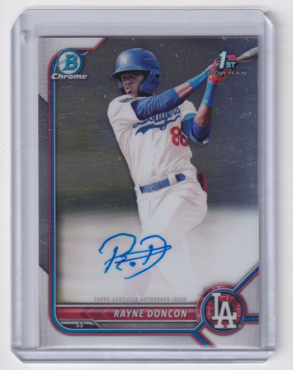 2022 Bowman Chrome 1st Bowman Autograph Rayne Doncon Auto Los Angeles Dodgers &