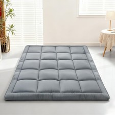 Japanese Floor Mattress Futon, Thick 5-Layer Roll Up Foldable Mattress, Comfo...