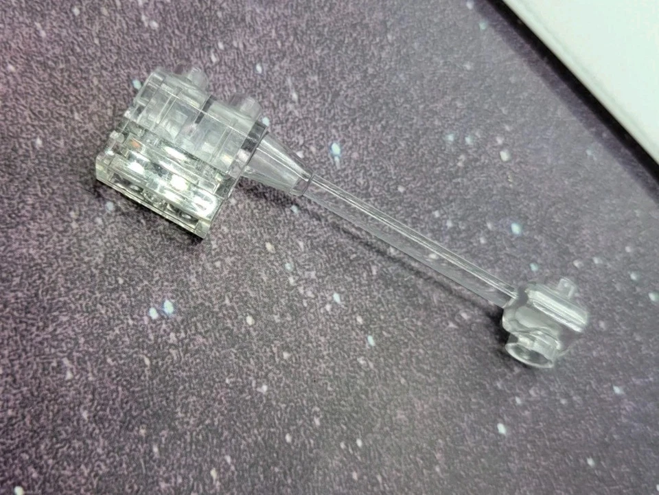 LEGO BAR 1X8 W/ BRICK 1X2 CURVED TOP END (1 PCS) - TRANSPARENT CLEAR - Image 3 of 3