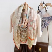 70 cashmere 30 silk wrapped scarf animal print double-sided printed shawl