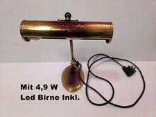 Klavier Piano Lese Pult Schreibtisch Tisch Lampe Leuchte Messing 4,9 Led Inkl.