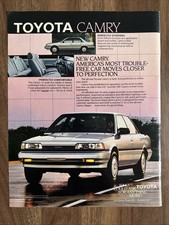 1986 Toyota Camry Vintage Car Print Ad Americas Most Trouble Free Car