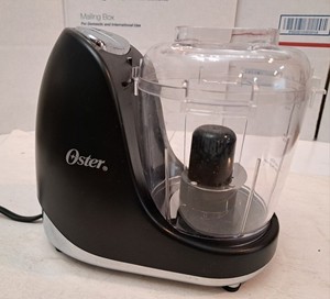 Oster FPSTMC3321 3 Cup Mini Food Chopper 2 Speed Retractable Cord Black Chrome