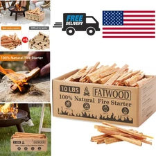 Resin-Rich Pine Wood Fire Starter Sticks 10 lbs for Bonfires and Stoves