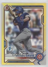 2021 Bowman Draft 1st Edition Yellow Foil 14/75 Brennen Davis #BD-124 0c3e
