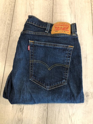 MENS LEVIS 505 STRETCH JEANS 38 inch WAIST X 34 inch LEG BLUE ALTERED LEG