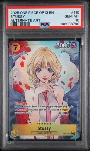 2025 One Piece OP13-110 Stussy Alt Art PSA 10