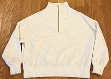 VARLEY 'Hawley' Half Zip Pullover Sweatshirt Women  s Small IVORY Marl Super Soft