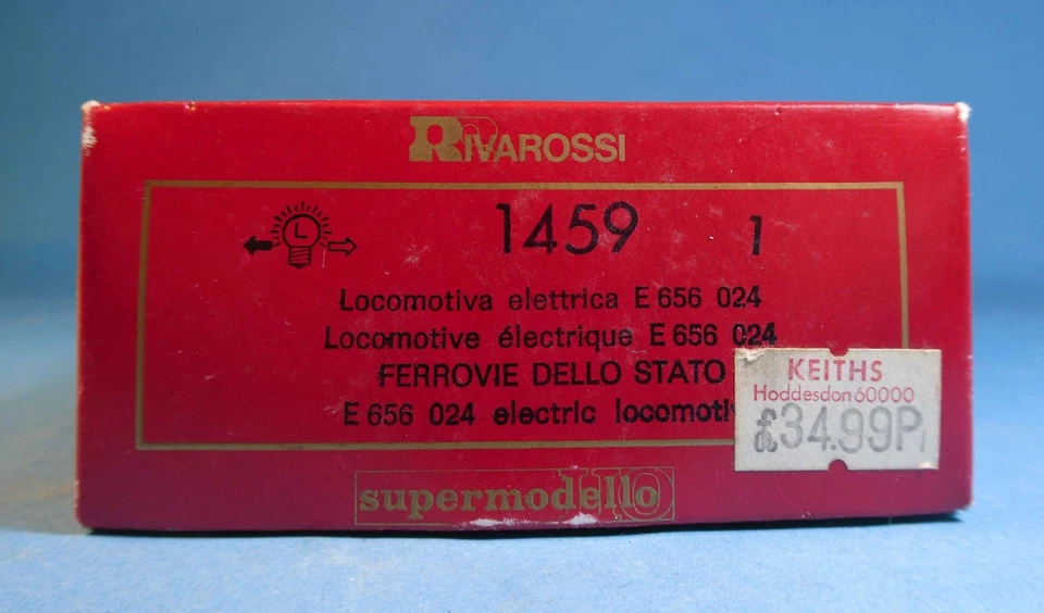 RIVAROSSI HO 1459 FS E 656 024 ARTICULATED BO-BO-BO ELECTRIC LOCOMOTIVE -1986-OB - Image 4 of 4