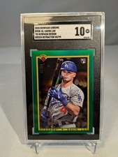 2020 Bowman 1990 Baseball Gavin Lux Green Refractor /99 Rookie RC #90B-GL SGC 10