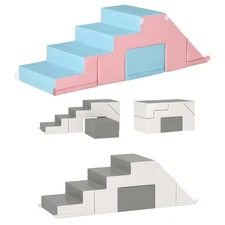 Qaba Soft Play Set for Toddlers, for Slide, Climb and Crawl