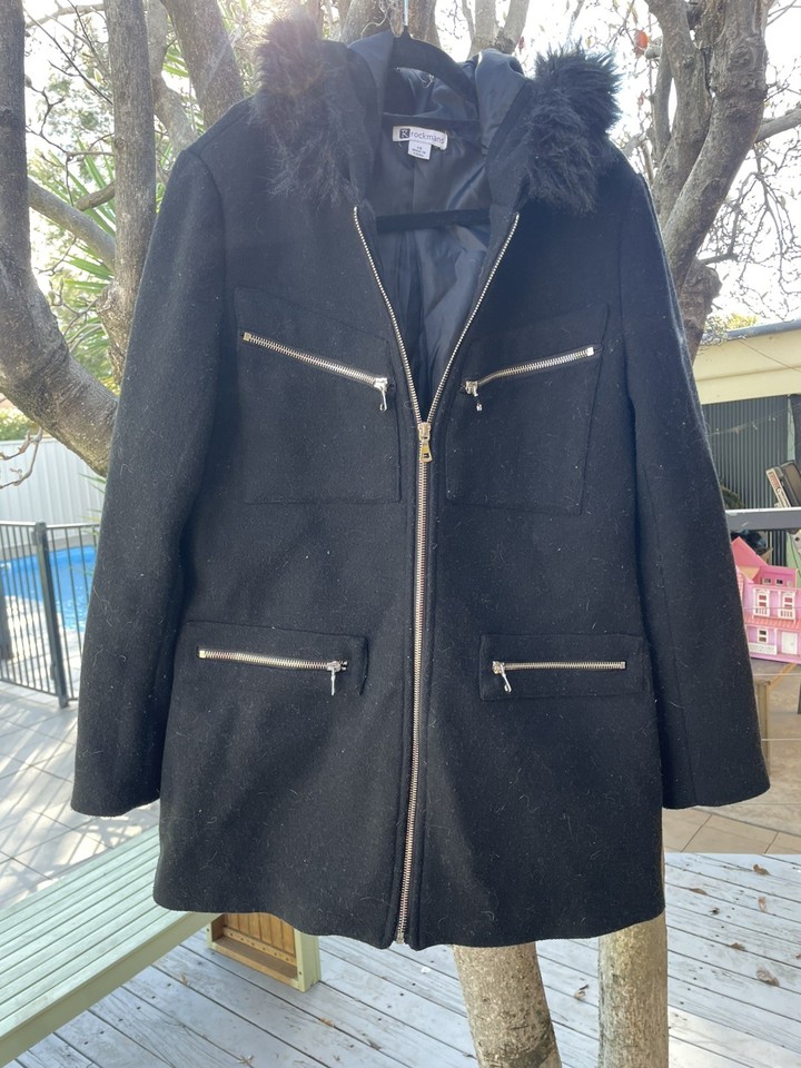 Wool Jacket With Hood 