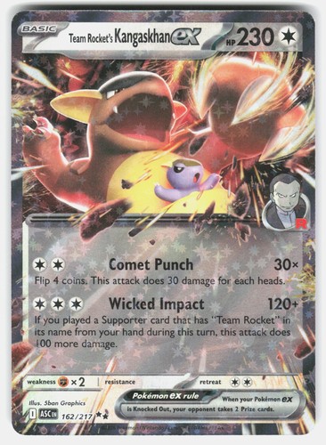 Team Rocket's Kangaskhan ex 162/217 ME: Ascended Heroes Pokemon Holofoil NM