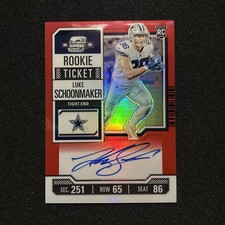 2023Contenders Optic - Rookie Ticket Auto Luke Schoonmaker #123 Red Prizm /175