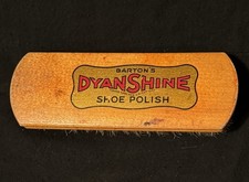 ViNTaGE Barton  s Dyanshine Wooden Shoe Shine Brush Natural Horsehair 7.5  
