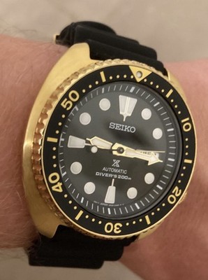 Seiko Prospex Men's Black Watch - SRPC44 Gold