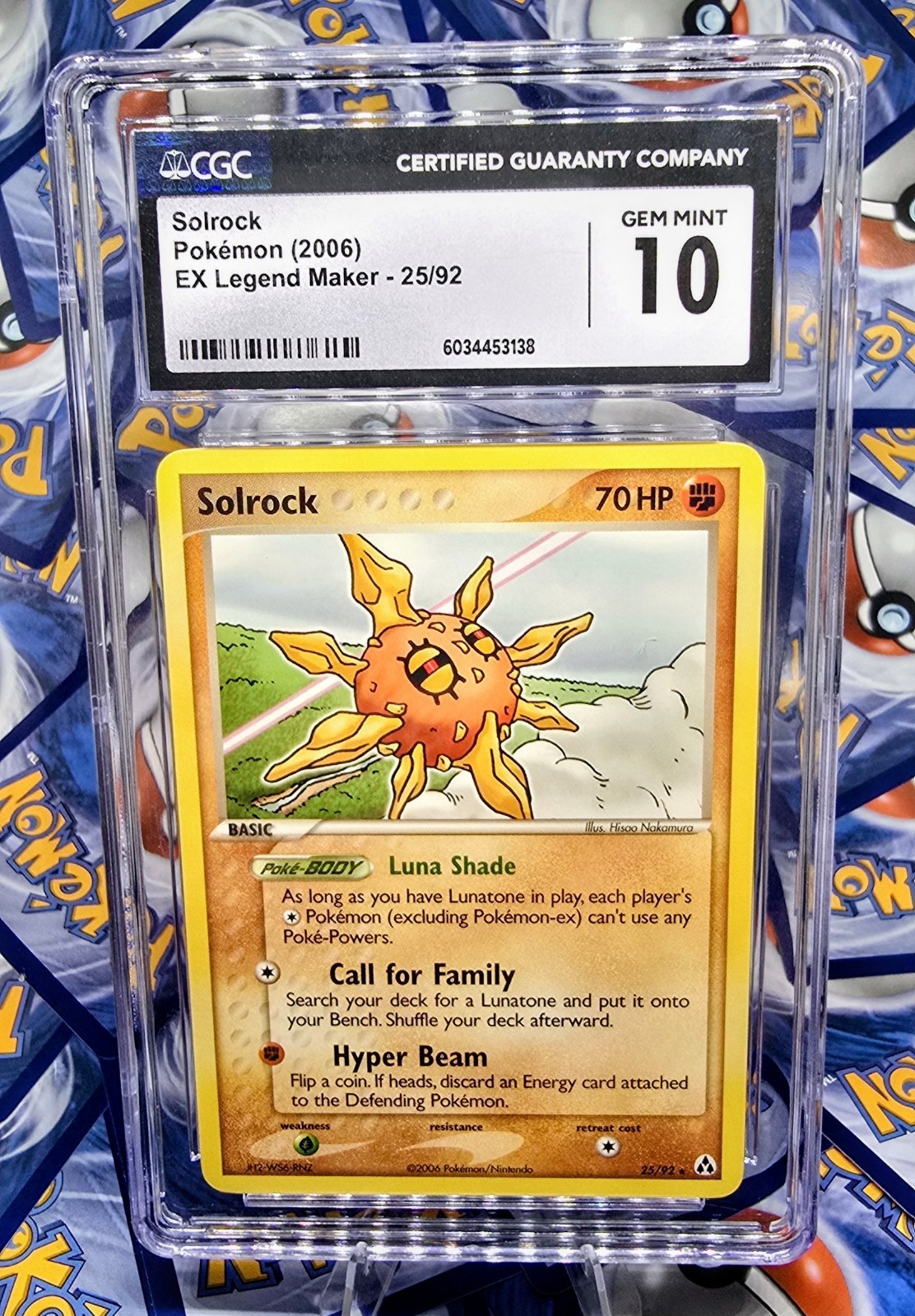 Pokémon TCG SolrockEX Legend Maker 25/92 CGC graded 10