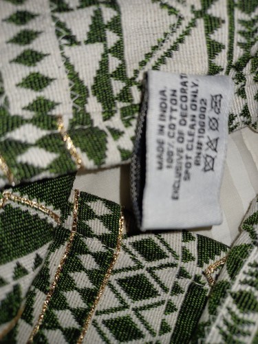 Nicole Miller Home Tavolo Runner 16""x72"" verde blu 100% cotone - Foto 5 di 5