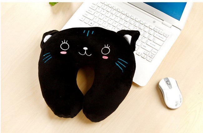 Cartoon U Shaped Travel Car Rest Pillow Neck Support Head Rest Nursing Cushion-image