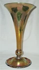ANTIQUE L.C.T. TIFFANY FURNACES FAVRILE STUDIOS NY CARVED LEAF FLOWER GLASS VASE