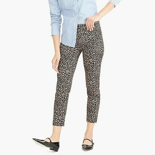 J Crew Factory Winnie Pants 6 Leopard 