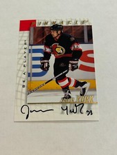 1997-98 PINNACLE BE A PLAYER JASON YORK ON CARD AUTO SENATORS A5